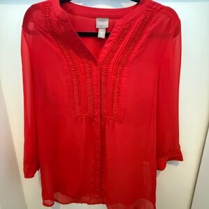 Chico's Vibrant Red Blouse